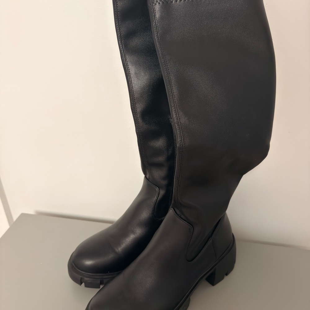Steve Madden Black Under the Knee Boots